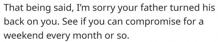 They are still sorry for OP: