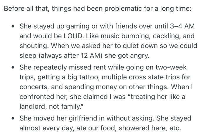 Before then, things had already been problematic between the couple and SIL