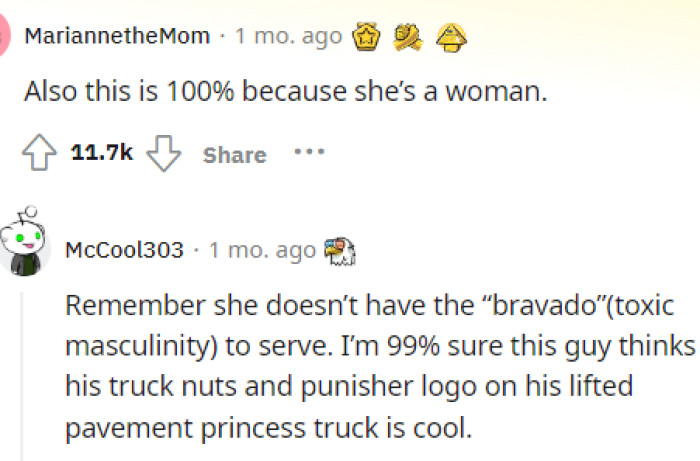 This is something that many of us were thinking as the conversation continued, and that's probably exactly why he pressed the issue. Unfortunately, this is something that happens quite often within military or veteran life.
