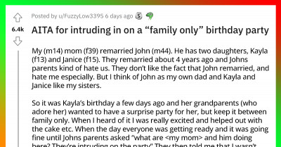 Teenager Accused of Crashing His Step-Sister's Birthday Party After Their Grandparents Organized It at His House and He Showed Up