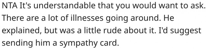 6. He should consider sending the barber a sympathy card.