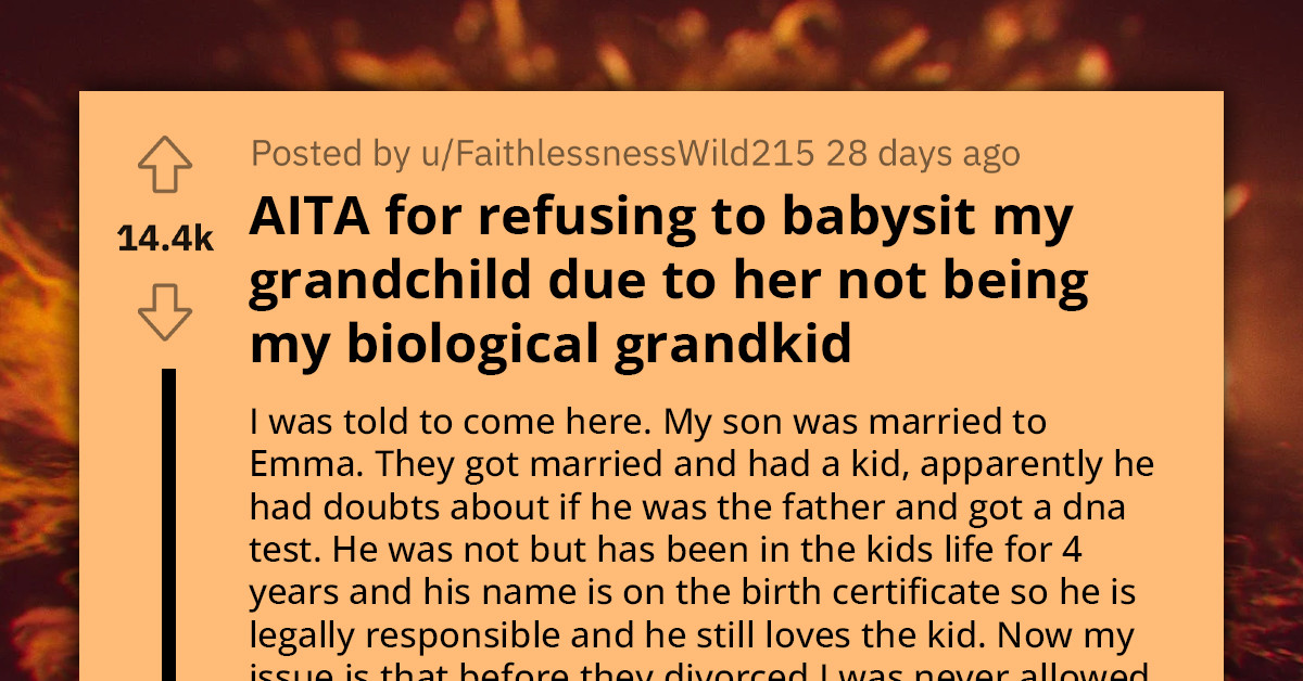 Grandparent Declines To Watch Step-Grandchild Due To Absence Of Biological Ties