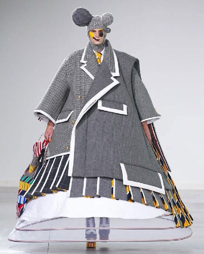 2. This Is From Thom Brown’s Ready To Wear Collection. Did Mickey Mouse Get Drunk And Try On Minnie’s Clothes Before Getting Into A Bar Fight?