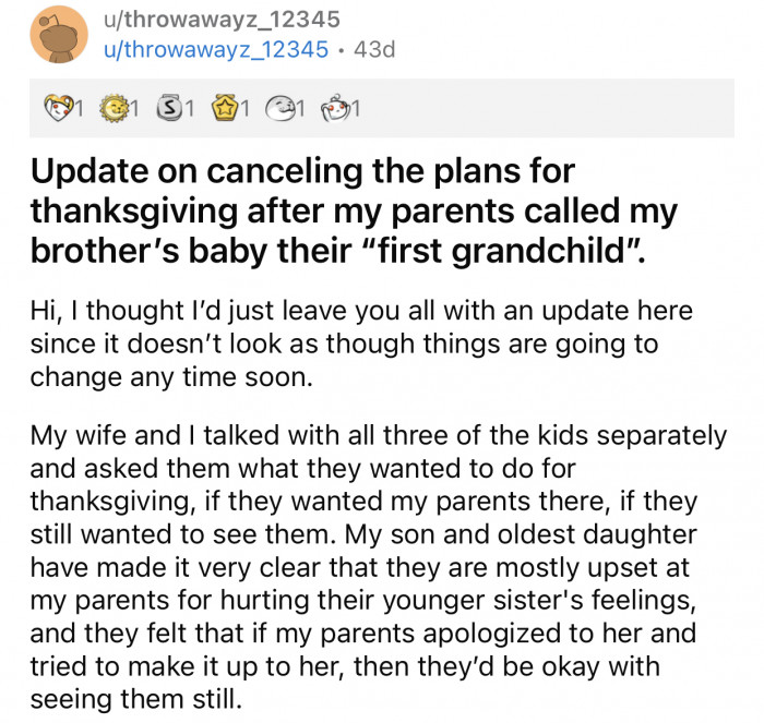 OP made another formal update with a new post explaining how things unfolded: