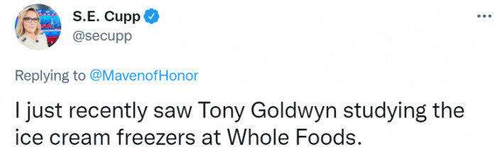 Tony Goldwyn only wants the best ice cream, and he probably deserves it too