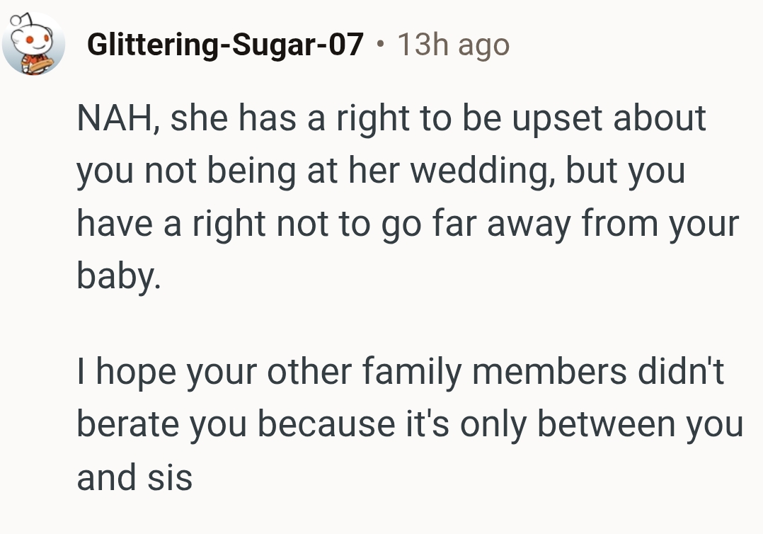 She has a right to be upset