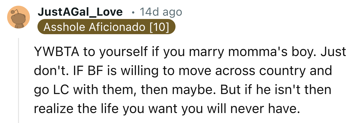 Don't Marry Momma's Boy