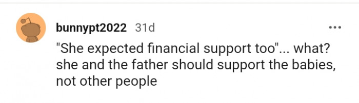 She and the father should support the babies