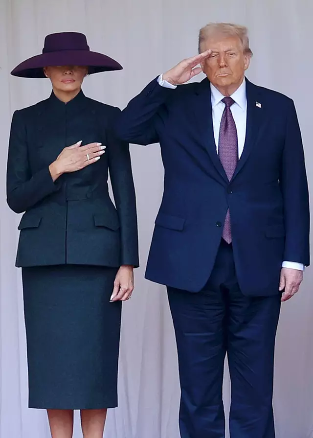 Melania Trump's big hat stole the show during the UK state visit