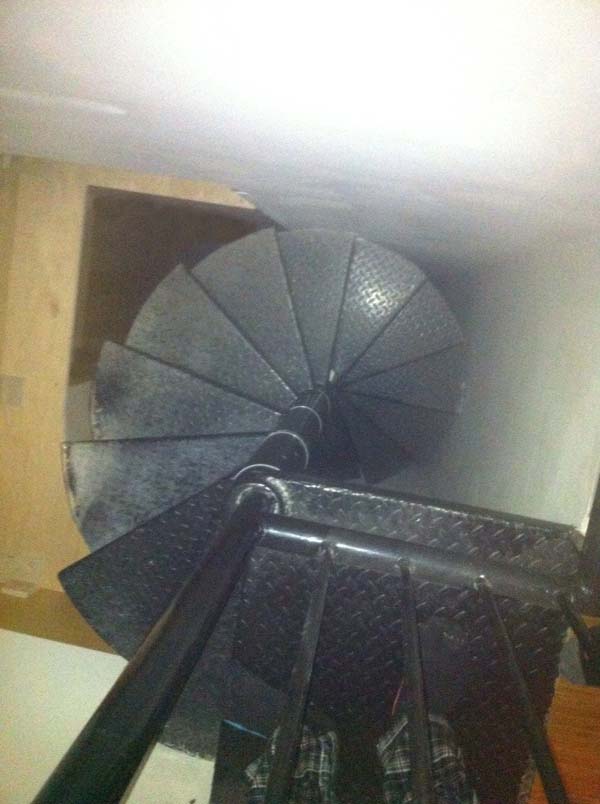 It seemed like the staircase led to nowhere, but in reality, there was a crawlspace about halfway down.