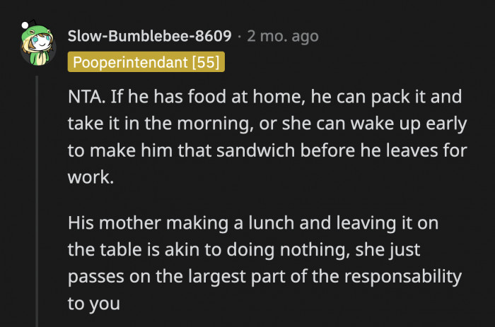 There are other ways that are more convenient for all of them, but they should sit down and talk.