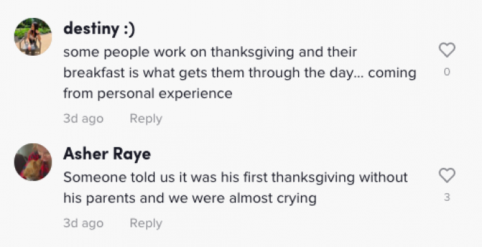 A lot of comments came in, providing reason after reason for why they might be visiting Starbucks.