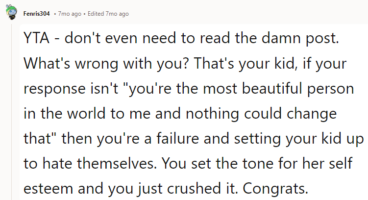 What's wrong with you? That's your kid!
