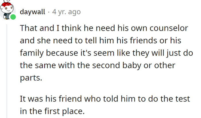 He should work on his trust issues