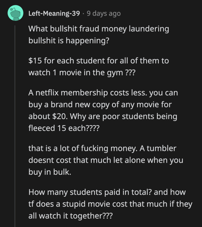 $1,200 is a lot of money to just disappear with no trace.