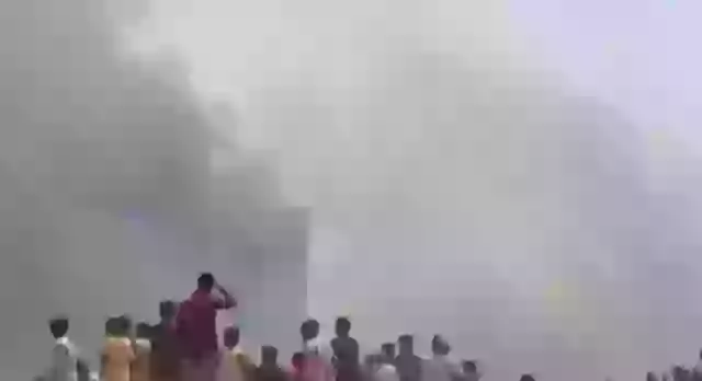 The plane crashed soon after leaving the runway.