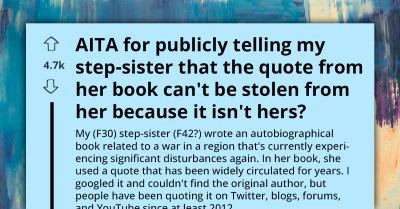 Redditor Asks If She's an A**hole for Pointing Out Her Sister's Blatant Plagiarism Online