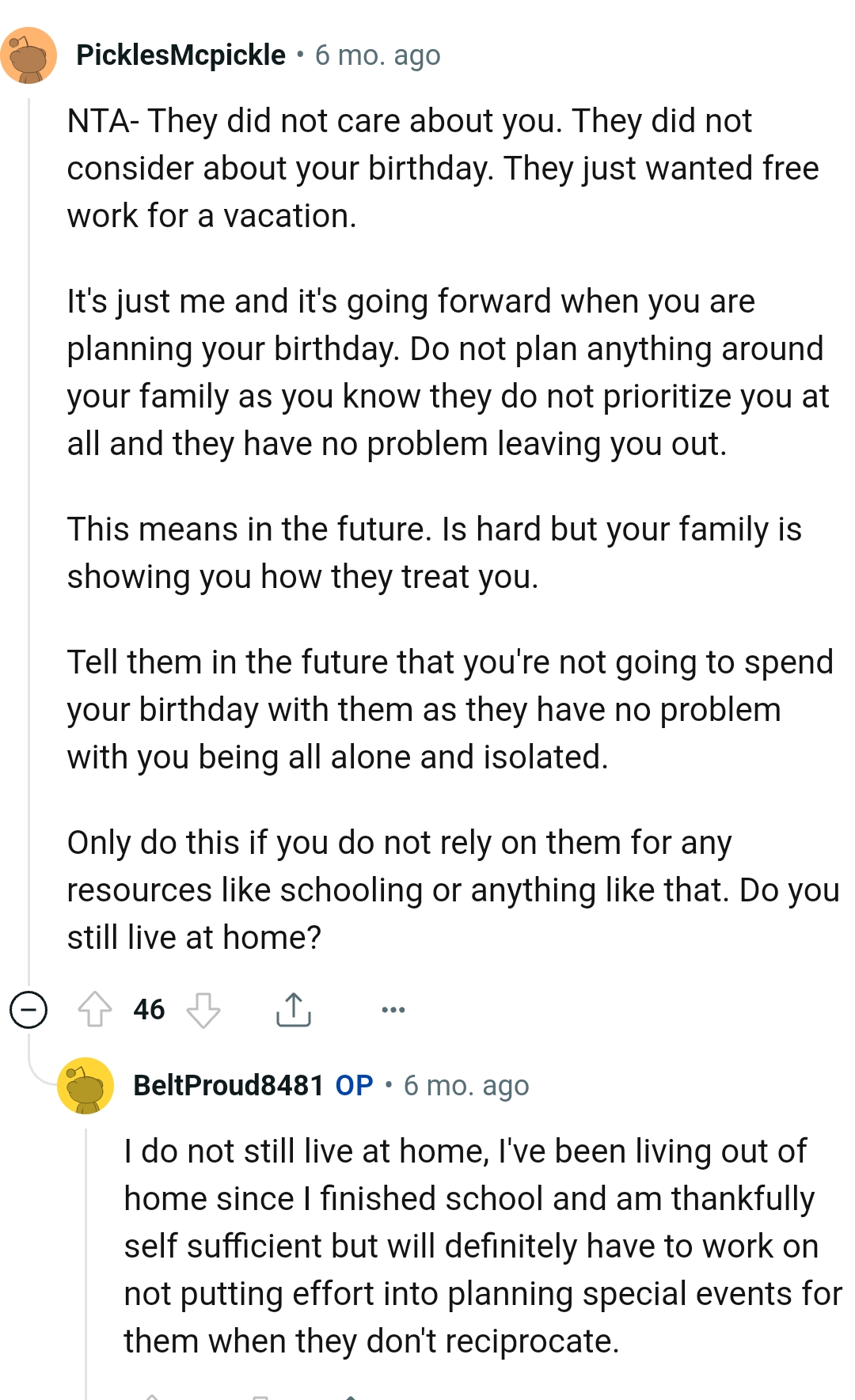 OP shouldn't plan anything around the family