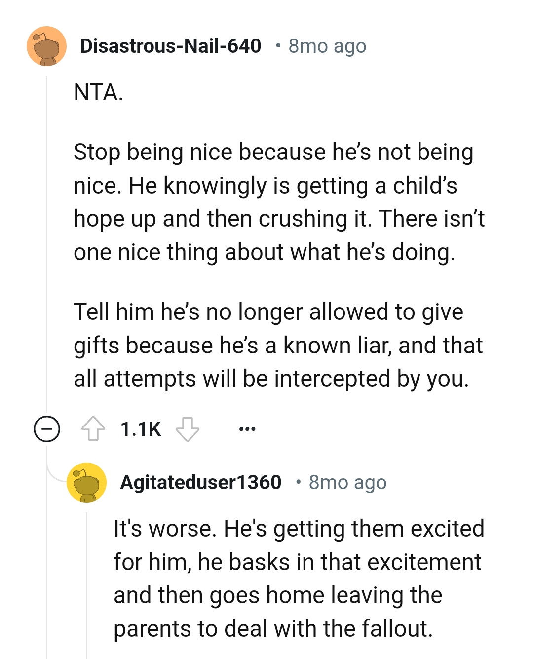 He's No Longer Allowed to Give Gifts