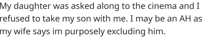 OP has offered the following explanation for why they think they might be the asshole: