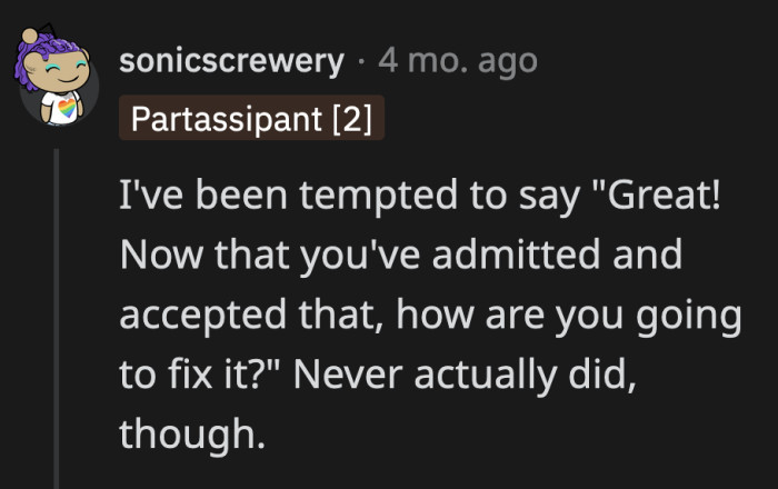 Her lackluster gesture wasn't erased because her feelings got hurt when OP called out her effortless present