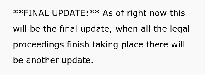 OP added one final update that included some insane twists.