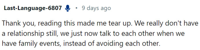 They talk to each other instead of avoiding each other