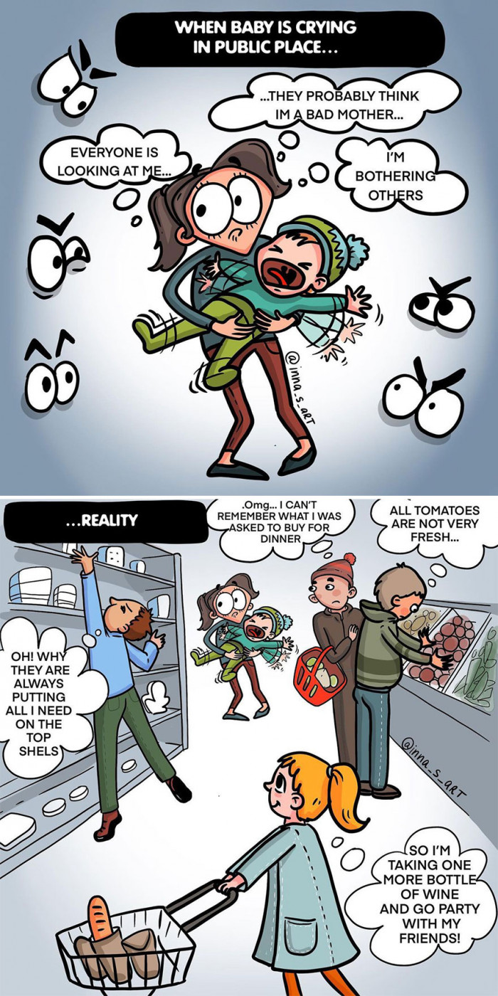 19. It's all in the mom's imagination.