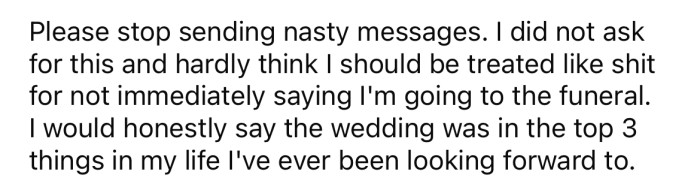 He asked that people stop sending him 