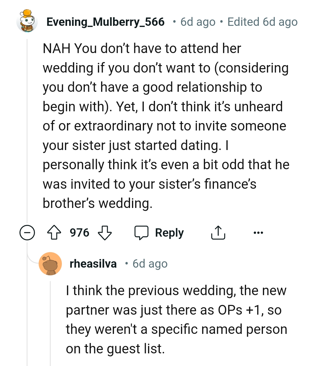 There was not a specific named person on the guest list