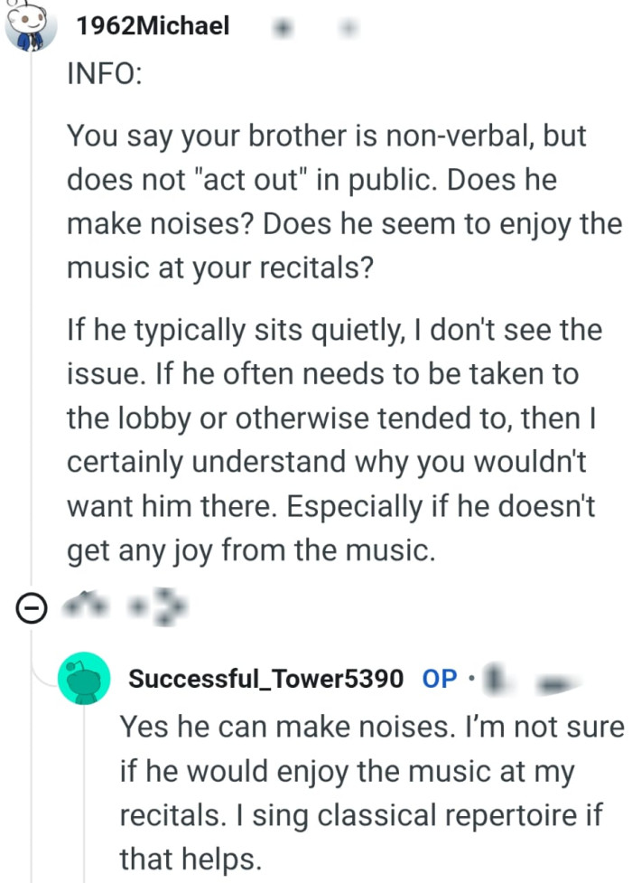 OP reveals more about his brother