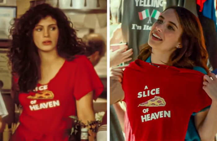 13. In the movie Mystic Pizza, when in Little Italy, actress Emma Roberts donned the same dress as her aunt Julia Roberts (1988).
