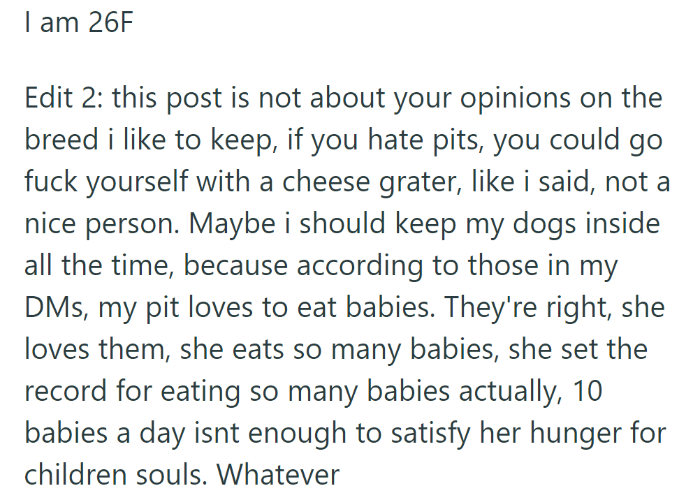 More edits from OP...