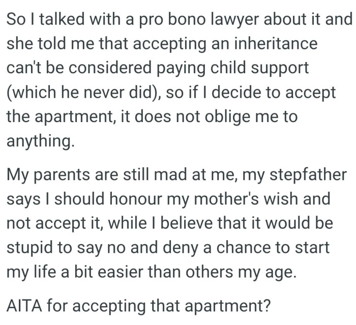 If the OP decides to accept the apartment, it does not oblige him to anything