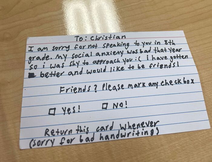 "Apology Note For An Old Boyfriend, Is This Good?"