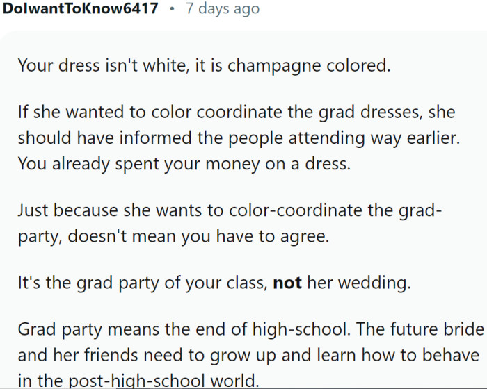 The future bride and her friends need to grow up