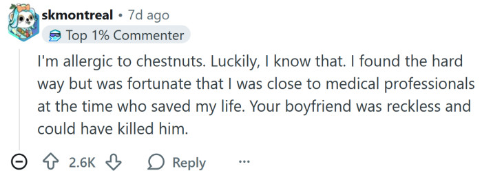 He could have been allergic.