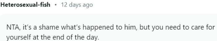 You need to care for yourself