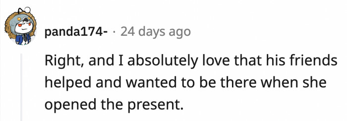 That was a very wholesome part of the story