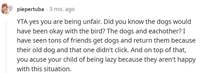 Sucks for the child.