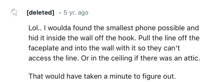 A good idea for a petty revenge