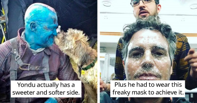 40+ Pictures Of What Really Happens Behind The Scenes On The Sets Of Marvel Movies