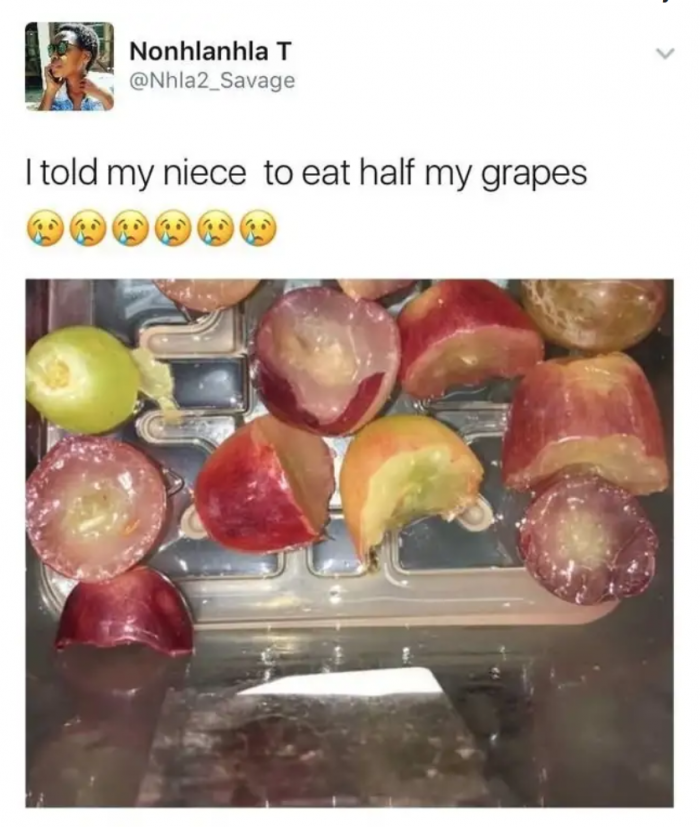 And she literally ate half