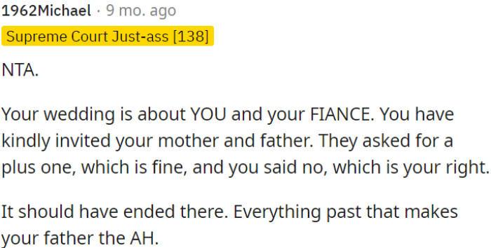 If her parents can't show courtesy and respect beforehand, it's unlikely they will behave appropriately at the wedding.