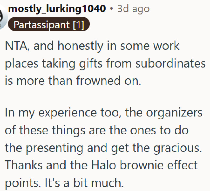 Giving gifts to your boss is more problematic than most people think