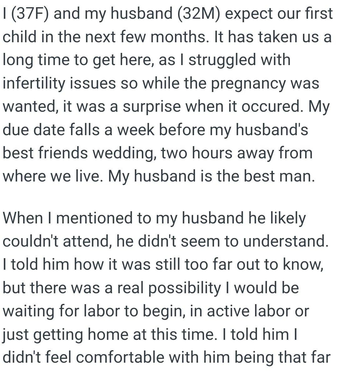The OP kicks off her story
