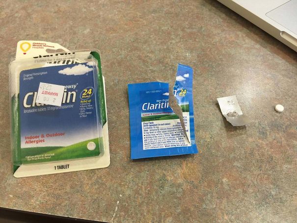 4. The excessive packaging for just one pill is astonishing.