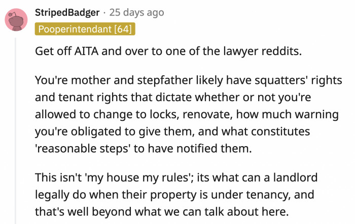 Still, OP should ensure his actions are by the book.