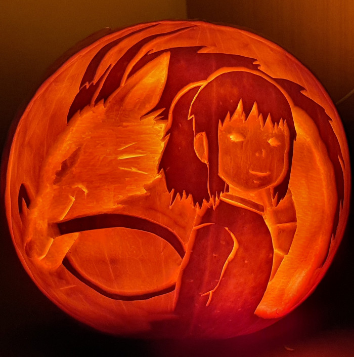 42. This Spirited Away-themed carving is gorgeous