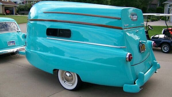 37. “The Top Of This 1954 Camper Is A Boat”